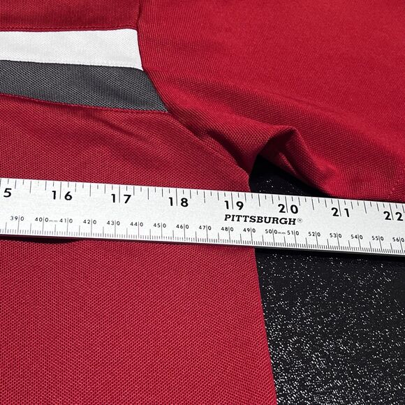 Travis‎ Mathew Polo Shirt Mens Small Red White Stripe Golf Performance Stretch - Picture 9 of 13